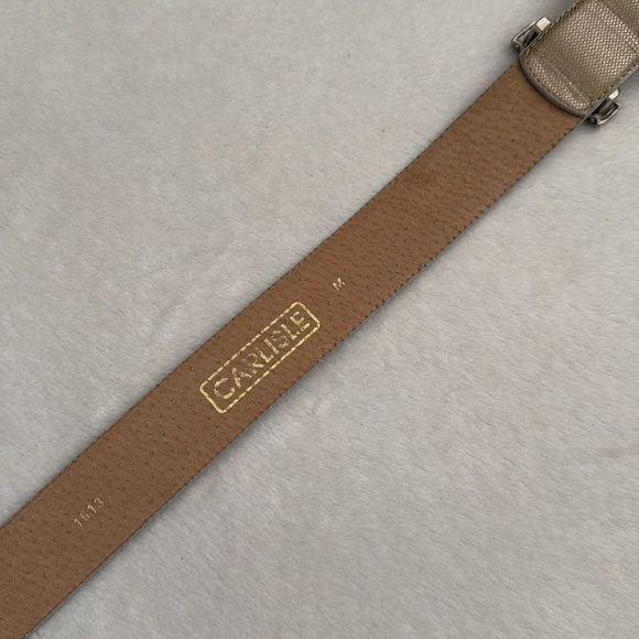 {VTG} Carlisle | Leather Belt Karen Callan Metal Buckle 1613 (M) - Picture 13 of 16